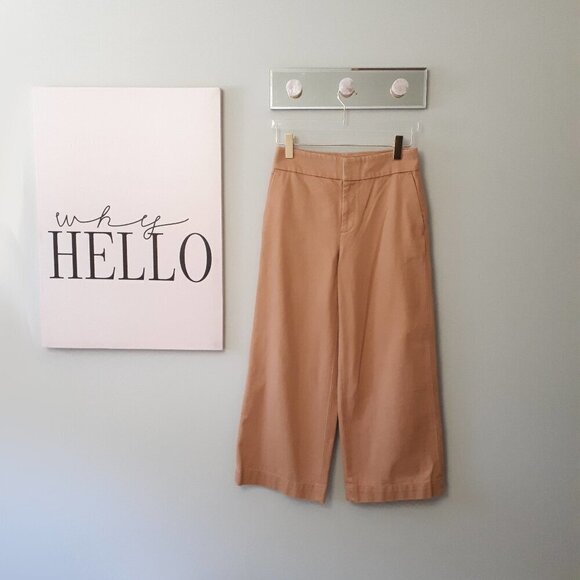 NWT Club Monaco sand wide leg flare cotton pants, 2 - Picture 6 of 7